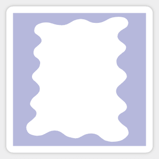 Abstract Squiggle Frame in pastel purple Sticker